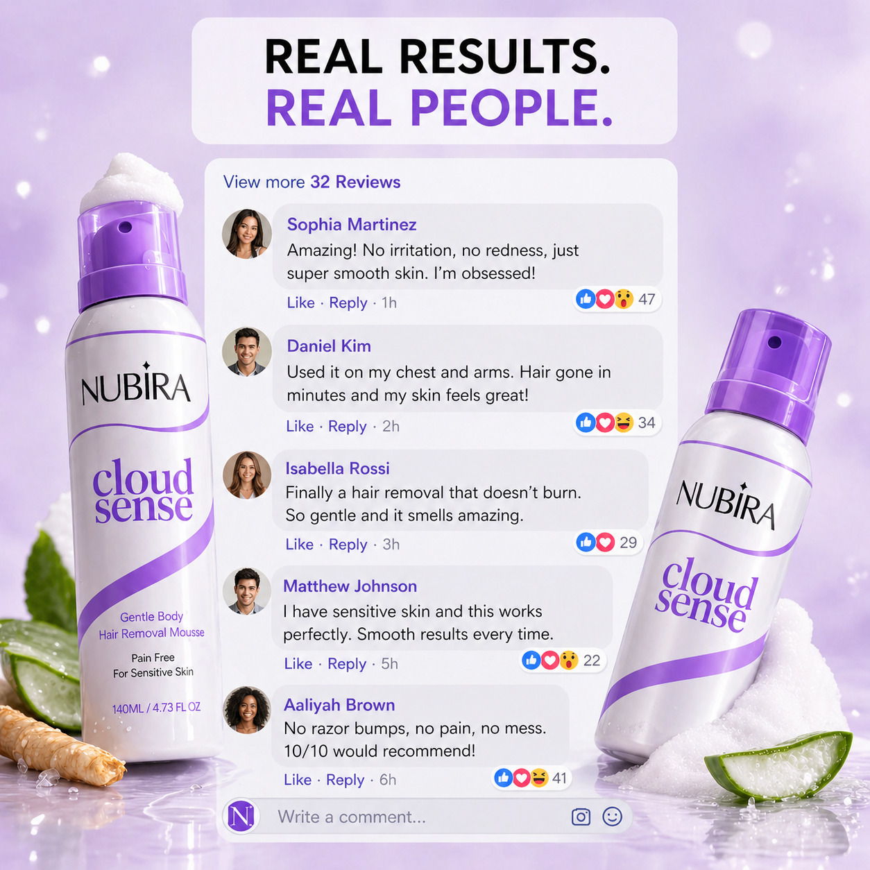 NUBIRA Pain-Free Hair Removal Cream